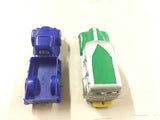 1950's Banner USA toy plastic trucks vtg trains Lionel lot of 4 blue red green