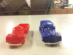 1950's Banner USA toy plastic trucks vtg trains Lionel lot of 4 blue red green