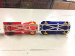 1950's Banner USA toy plastic trucks vtg trains Lionel lot of 4 blue red green