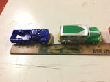 1950's Banner USA toy plastic trucks vtg trains Lionel lot of 4 blue red green