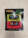 vtg 1992 Matchbox 2 pack Dale Earnhardt Davy Allison official racing replica car