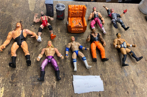 WWF WWE Jacks Summer Slam Pro Wrestling Toy figures Rock Belt Asst Lot Mattel!
