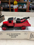 vtg 1991 ERTL 1931 Hawkeye Wrecker Truck bank diecast collectors item NIB