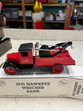 vtg 1991 ERTL 1931 Hawkeye Wrecker Truck bank diecast collectors item NIB