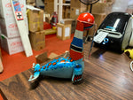 VTG Antique Style Tin Toys Wind up seal playing with ball w/orig key