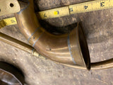 Vtg Brass Car Horn Trumpet Model T Squeeze Antique Auto Truck 1920's Fender moun