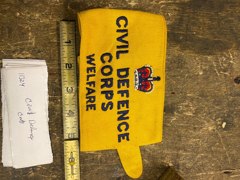 British civil defence corps welfare armband WW2 England Military Vtg WW11 Europe