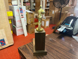 VTG 1960s Bowling League Awards Trophy Wood Bottomed solid brass