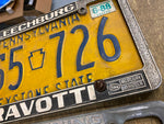 Vtg License plate frame Dealer ravotti Leechburg pa Metal  Hot Rod Muscle car 70