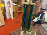 VTG 1999 Wheeling Trophy Revolver Marksman Awards Trophy Marble Bottomed