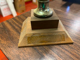 VTG 1960s Golf Award Trophy Solid Brass Wood Bottomed Broken club