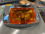 Front Fender Light Tip Trim Harley FLH FLT Heritage Softail Amber 1980^ Chrome