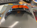 Front Fender Light Tip Trim Harley FLH FLT Heritage Softail Amber 1980^ Chrome