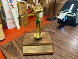 VTG 1963 ECO Playoff Champions Golfing Awards Trophy Solid Brass Wood Bottomed