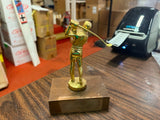 VTG 1963 ECO Playoff Champions Golfing Awards Trophy Solid Brass Wood Bottomed