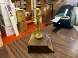 VTG 1963 ECO Playoff Champions Golfing Awards Trophy Solid Brass Wood Bottomed