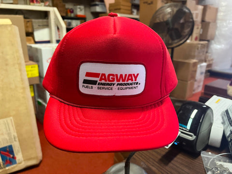 VTG 1990s Agway Energy Products red foam mesh snapback adjustable hat