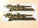 Black Gold Harley-Davidson Gas Tank Stickers Decals Dyna FXR new