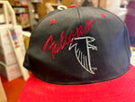 VTG 1990s Team NFL AJD Atlanta Falcons Snapback Adjustable Black Hat