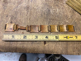 Vtg 1920's Brass bracelet Paris Enamel Porcelain eiffel Tower Jewelry Antique