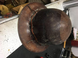 Vintage Tiger Stripe Miners Construction Iron Worker Protective Helmet MSA 1950s