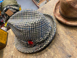 Vtg Royal Crest Trilby Mens Hat Cap Tweed? 7 1/8 Country Style Checked Movie Pro