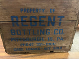 VTG Regent Beverage Bottling Co. [Pittsburgh, 18, PA] Metal Edged wooden crate