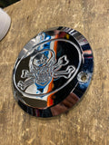 Skull Billet Chrome Derby Clutch Cover Harley Shovelhead Evo Softail Touring 3 b