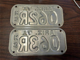 VTG 1971 Pair of 2 Front & Rear Arizona License Plates Orig Rare Motorcycle