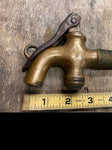 Vtg Brass Faucet Bathroom Industrial Home work Antique Unique Valve Fixture Plum