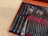 VTG Made in Germany Prunus Solingen Rostfrei 90 silverplate flatware complete