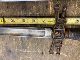 Vtg Knights Of Freemason Dress Sword Dagger 1920's Antique Cerimonial Leather ha