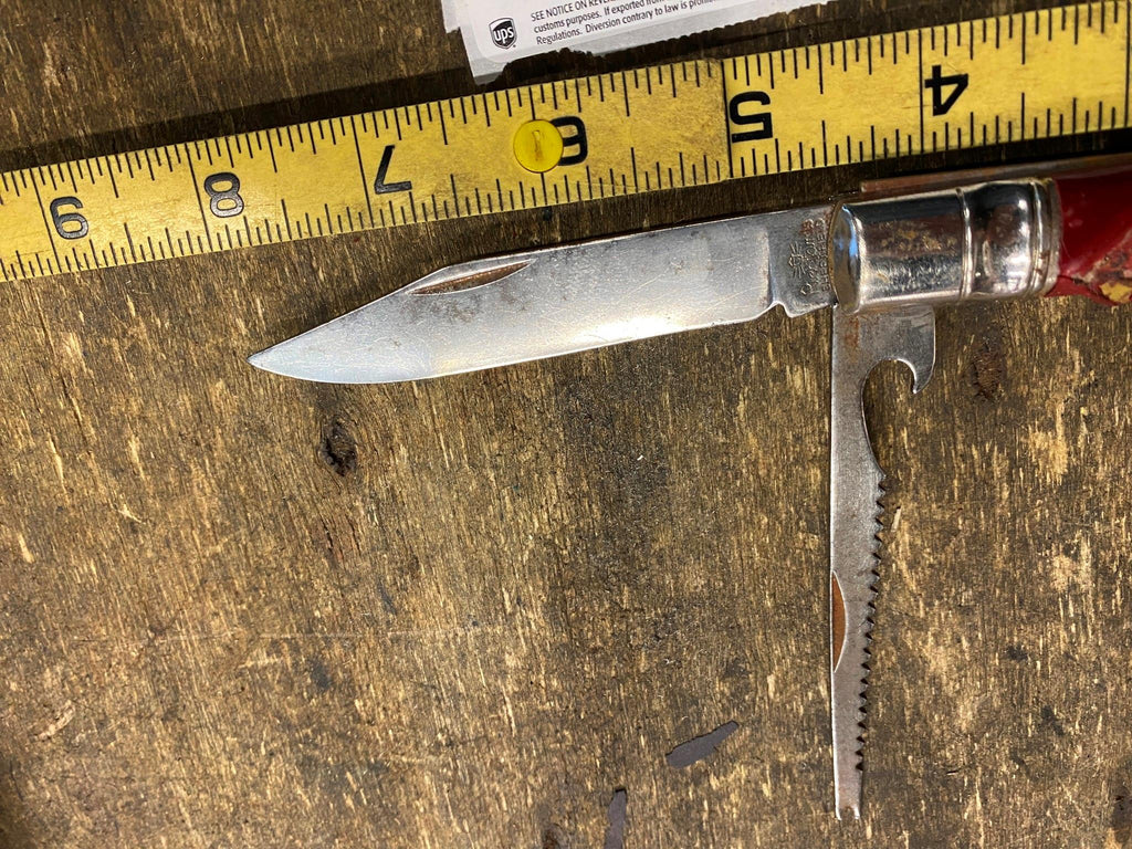 Vtg Richland Sheffield Two Blade Folding Pocket Knife 3.5 Blade Scaler –
