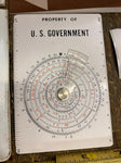 Vtg Sama Etani Concise Circular Slide Rule 600 1969 US Government Pocket Case!