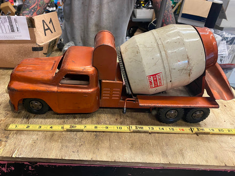 VTG STRUCTO Concrete Cement Mixer Truck 10 wheel Ready-Mix Early 50's Dodge Toy