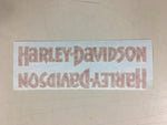 Harley-Davidson Pair Block Style Letters Gas Tank Stickers Decals Gold Red New