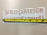 Harley-Davidson Pair Block Style Letters Gas Tank Stickers Decals Gold Red New