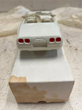 vtg ERTL 1991 Corvette Convertible Cascade white 1:25 scale collectable car