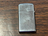 VTG 1972 Polished Chrome Lined Zippo Lighter Slim TL initials
