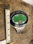 Vtg Allegheny county Medical Society Auto Truck Cycle License Plate topper Hot r