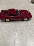 vtg ERTL 1991 Corvette Zr-1 medium brilliant red metallic 1:25 scale car
