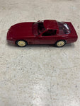 vtg ERTL 1991 Corvette Zr-1 medium brilliant red metallic 1:25 scale car