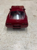 vtg ERTL 1991 Corvette Zr-1 medium brilliant red metallic 1:25 scale car
