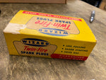 Vtg 1950's Wizard Twin Fire Spark Plugs Flathead Orig Box Oil Gas Service Statio