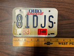 VTG 2000??? Ohio State Motorcycle License Plate 81DJS The Heart of It All