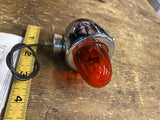 NOS 1940s Dingus Marker light Convex glass lens Harley Truck Mack Knucklehead