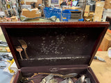 VTG 83 piece set plated silver silverware box Oneida Aladdin Leonard L&C Lot