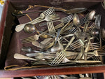 VTG 83 piece set plated silver silverware box Oneida Aladdin Leonard L&C Lot