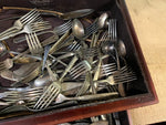 VTG 83 piece set plated silver silverware box Oneida Aladdin Leonard L&C Lot
