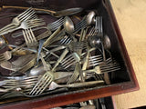 VTG 83 piece set plated silver silverware box Oneida Aladdin Leonard L&C Lot
